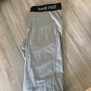 Nike Pro Size Large Leggings Black Dri Fit Activewear
